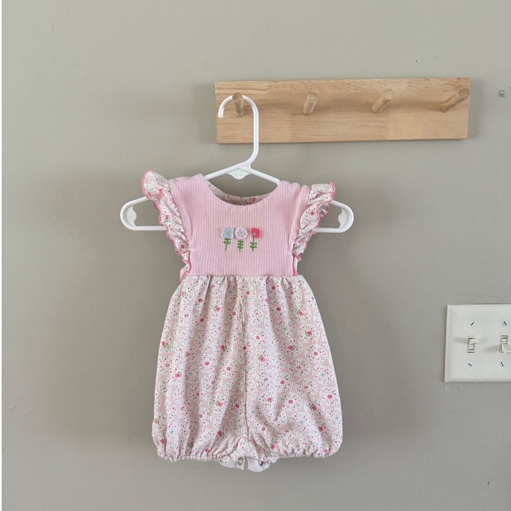6m New Potatoes floral bubble romper
